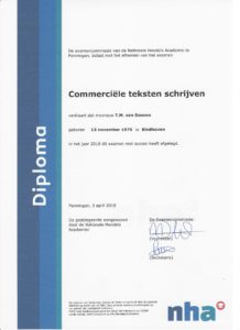 Diploma Commerciële teksten schrijven
